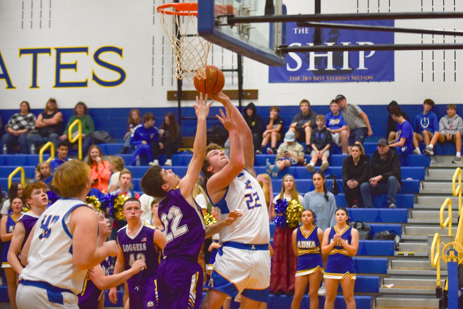 Lakoda South goes up for a lay-in during Adna's 78-37 win over Onalaska Dec. 7.